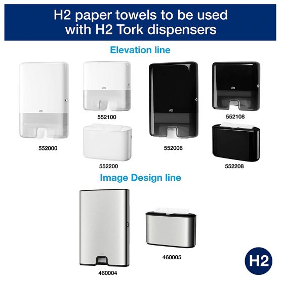 Tork Xpress Soft Multifold Hand Towels 120289 - H2 Advanced Folded Paper Towels for Dispenser - Absorbent, Tear Resistant, 2-Ply, White - 21 x 180 Sheets - Image 3