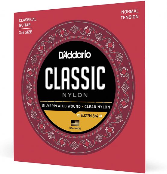 D'Addario EJ27N 3/4 Student Classics Normal (.029-.044) 3/4 Scale Classical Guitar Strings