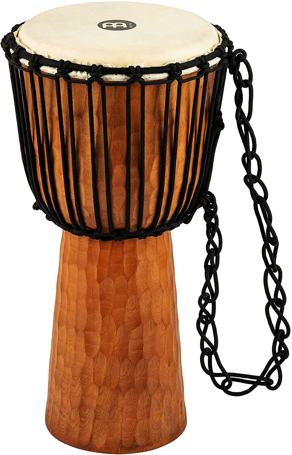Meinl Percussion Rope Nile Djembe - Medium Sized Handdrum - With Goat Head - Diameter 10 Inches - Mahogany, Natural (HDJ4-M)