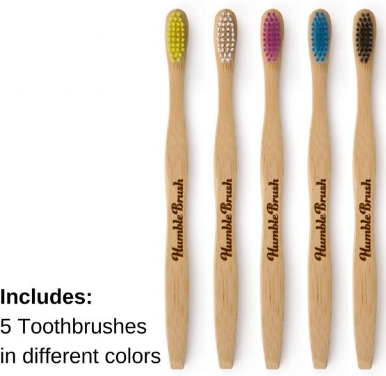 The Humble Co. Bamboo Toothbrush Family Pack (5-p) | Soft Bristles | Biodegradable, Eco-Friendly, Vegan for Your Everyday Oral Care, Dentist Approved - Image 2