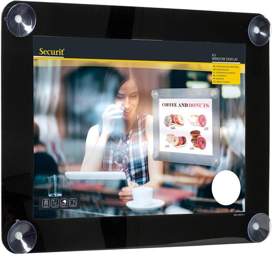 Securit PFW-A3-BL A3 Window Display Frame - Black - Image 2