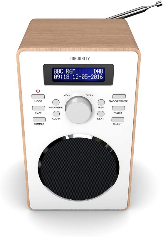 Majority Barton II DAB Radio | FM & DAB/DAB+ | Dual Alarm with Snooze Function | 20 Preset Stations - Image 4