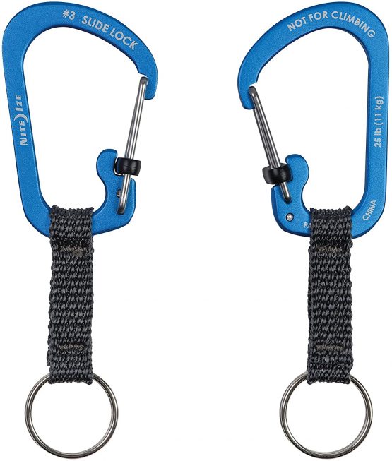 Nite Ize SlideLock Key Ring - Aluminum SlideLock Key Ring - Aluminum - Blue, N/A - Image 3