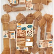 Good Boy - Large Rawhide Knotted Bones - Dog Chews - Made From 100 Percent Natural Hide - Pack of 10 - Dog Treats Natural