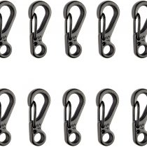 Temlum Mini SF Aluminum Paracord Carabiner Inches Clip Tiny Carabiners Set Spring Snap Keyring Hook for Camping Traveling Hiking Keychains Outdoor (10pcs)