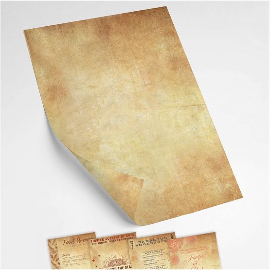Tiberius Premium Parchment Effect Paper - 100 Sheets - Double Sided A4 - Quality 100 GSM Paper - Astra Print