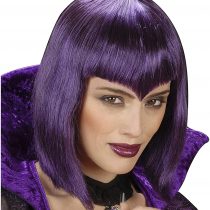 Gothic Vamp Purple Wig for Hair Accessory Fancy Dress