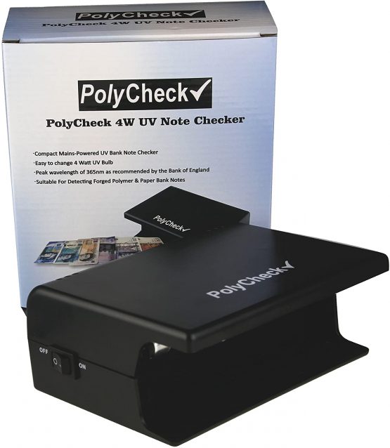 PolyCheck UV Money Checker with Easy-Change 4W Bulb - Detects Fake Polymer & Paper Bank Notes - Image 4