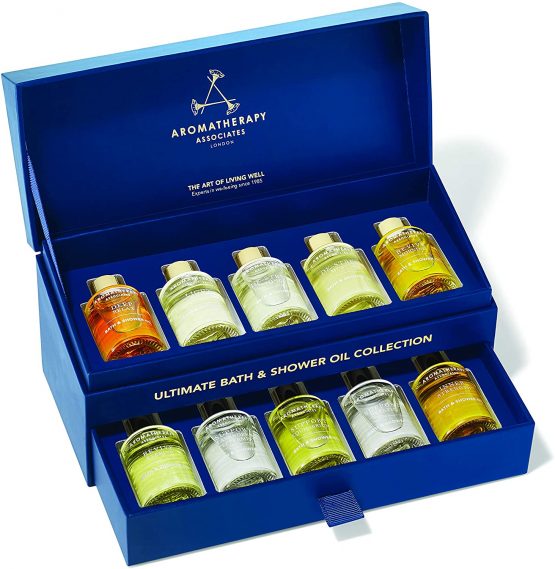 Aromatherapy Associates Ultimate Wellbeing Bath & Shower Oil Gift Collection with 10 x 9ml Bath & Shower Oils infused with the purest, most ethically viable, natural, raw ingredients.