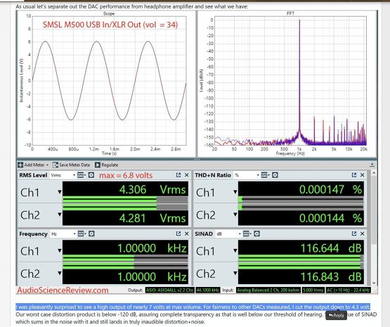 S.M.S.L M500 DAC Headphone Amp Supports MQA decoding ES9038PRO D/A Chip USB Uses XMOS XU-216 with Remote Control (black) - Image 2