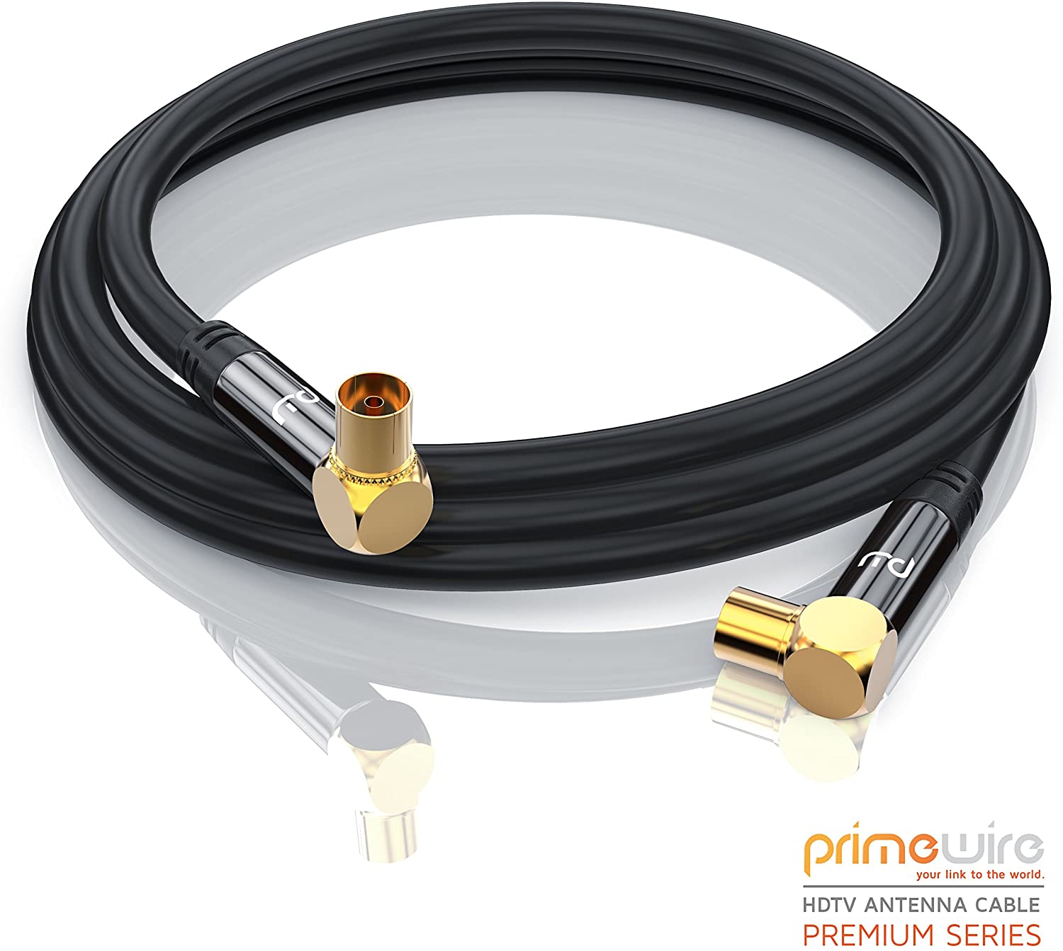0.5m HDTV Antenna Cable 135dB 75 Ohm Male Female Premium Coaxial