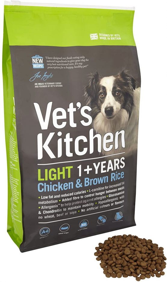 Vet's Kitchen Light Dog Chicken & Brown Rice 7.5kg, clear