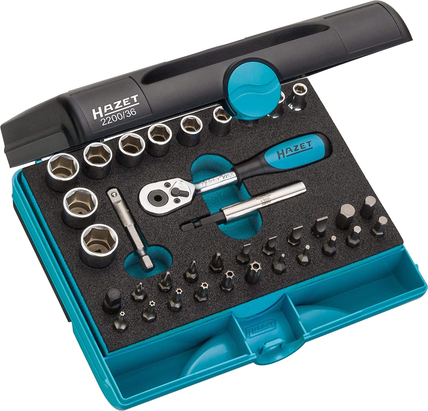HAZET 2200/36 Socket Set - Multi-Colour, Variety pack