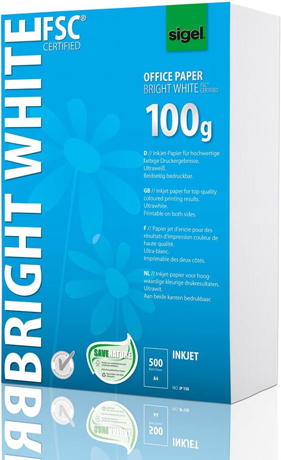 SIGEL IP150 Multipurpose Office Paper, white, A4, 100gsm, 500 Sheets