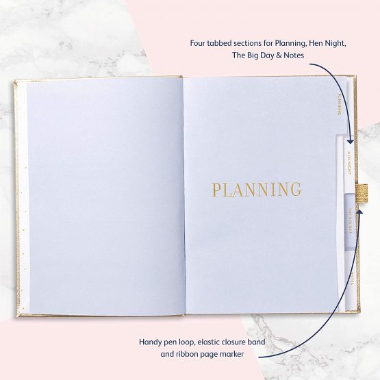 Busy B Wedding Bridesmaid Planner - A5 Faux Leather Gold Organiser - Image 4