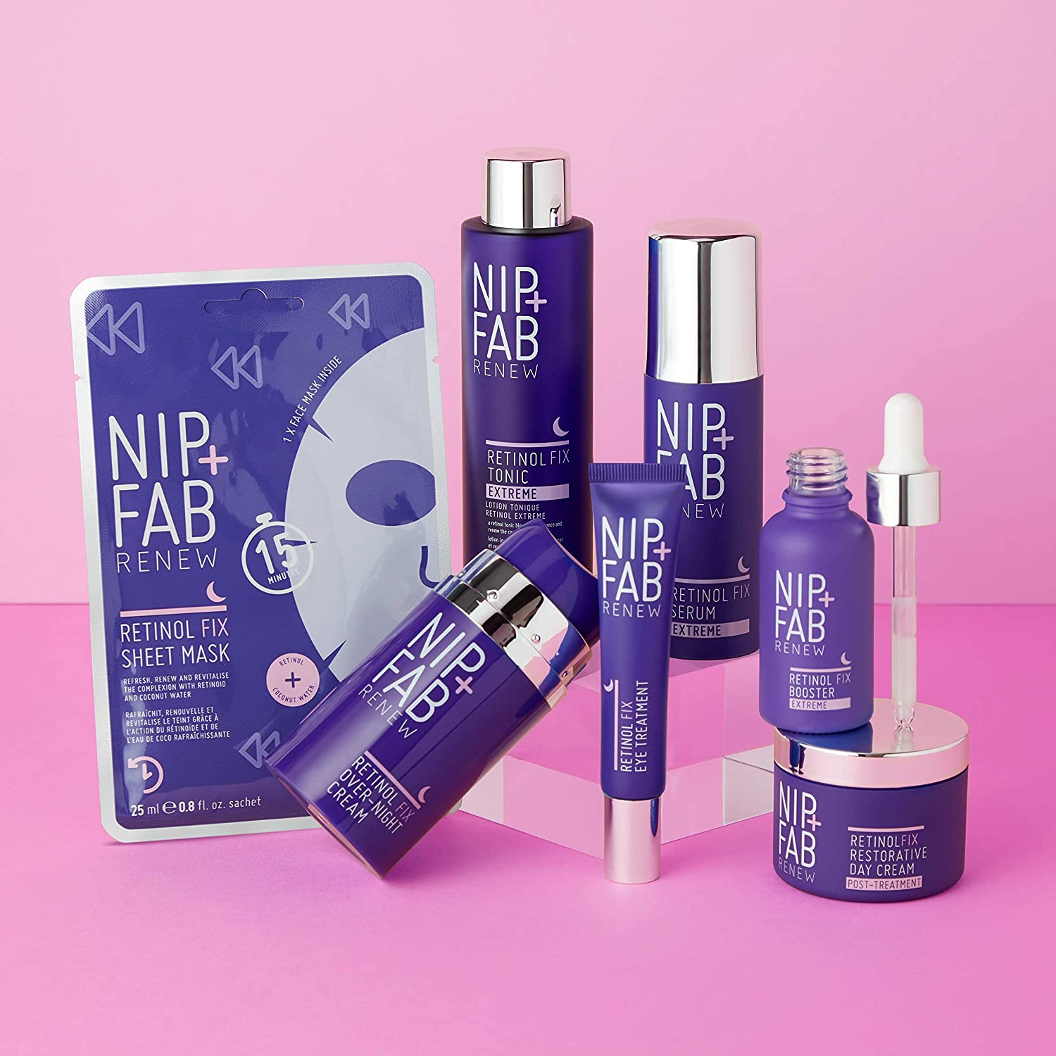 Nip + Fab Retinol Fix Booster Extreme 0.3% Retinol Liquid Drops for Face with Aloe Vera Anti-Aging for Fine Lines and Wrinkles 30 ml - Image 3