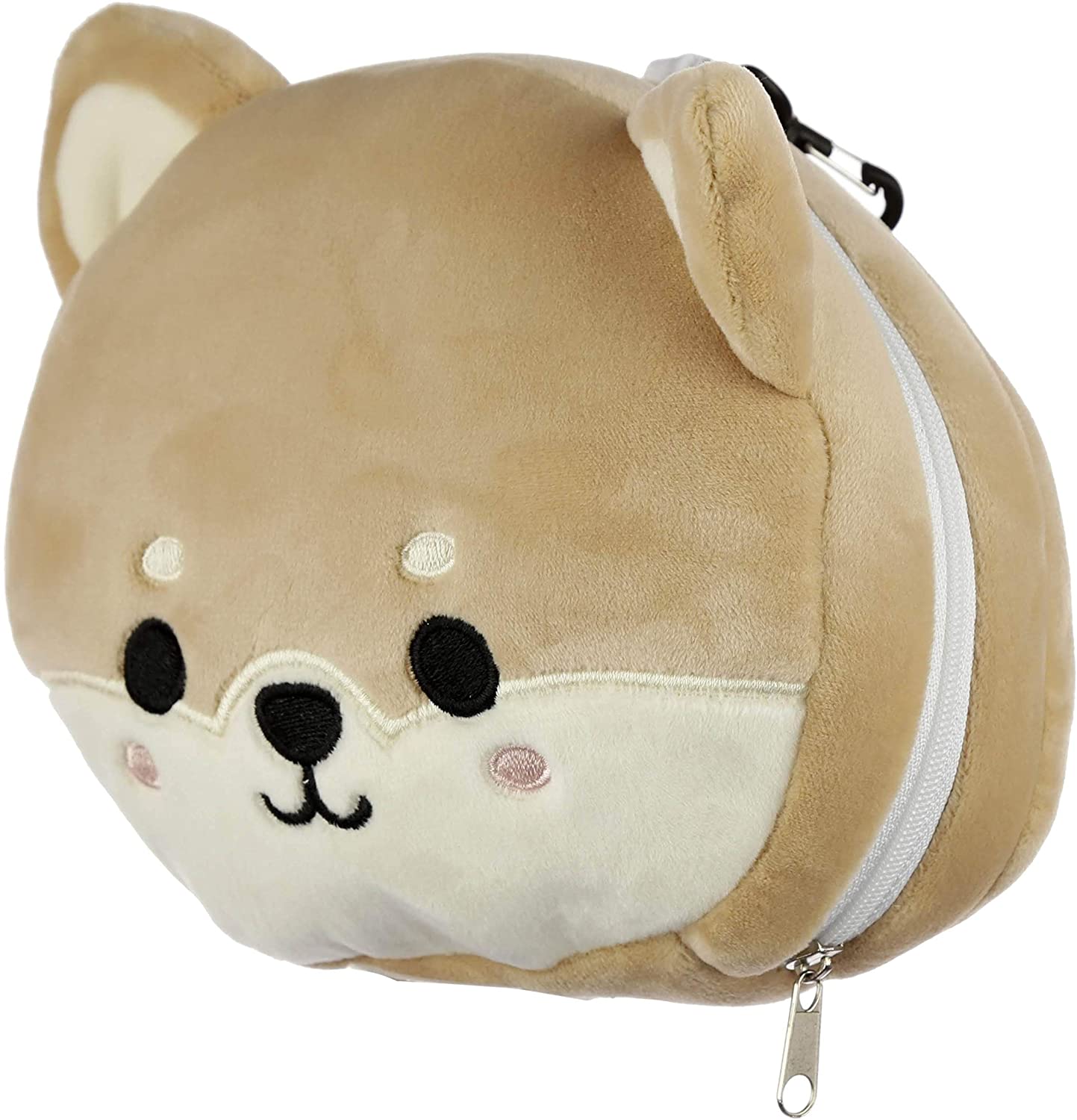 Puckator Relaxeazzz Shiba Inu Dog Round Plush Travel Pillow & Eye Mask, Sleep Eye Mask Masks - Image 4
