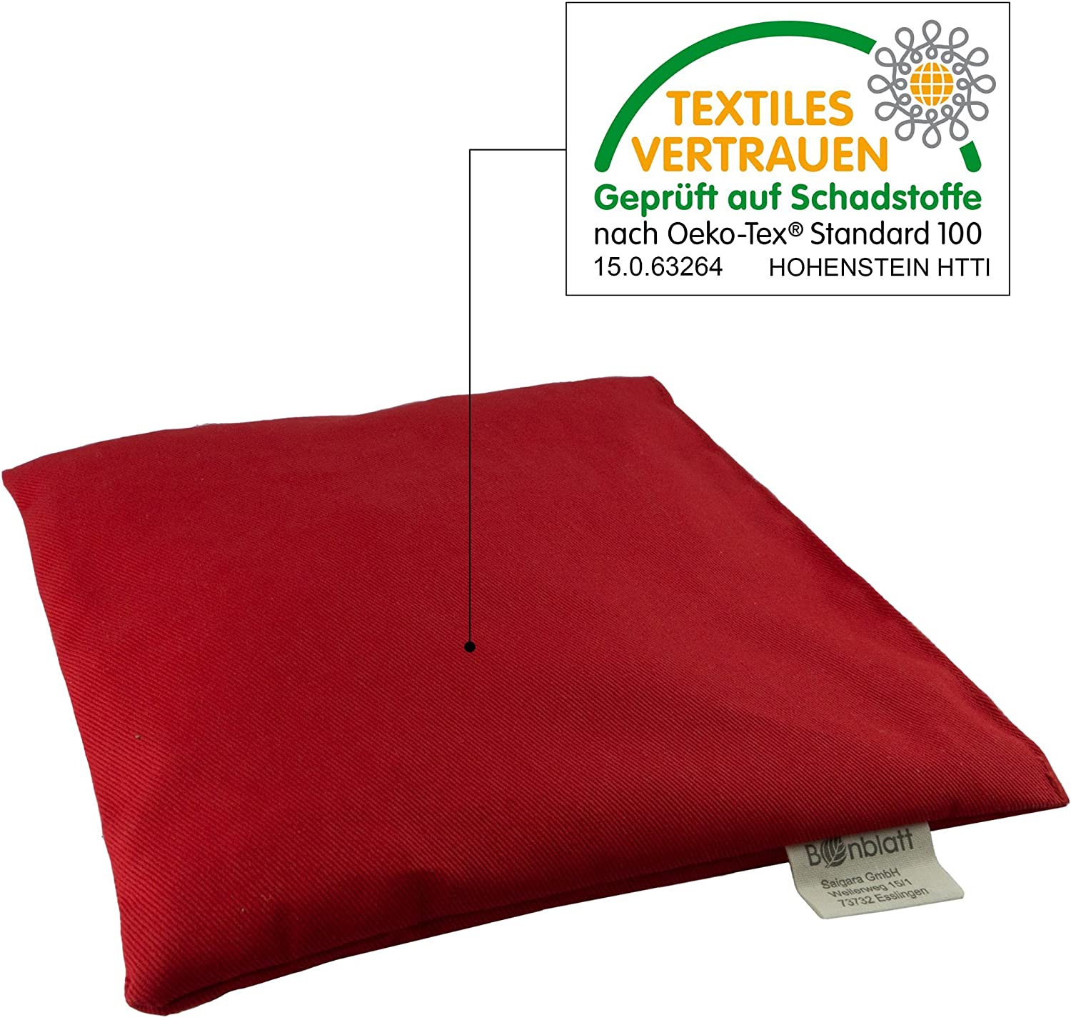 Organic cherry stone pillow by Bonblatt®, Oeko-Tex 100 certificate, naturally and fairly produced in Germany, heat cushion - Image 2