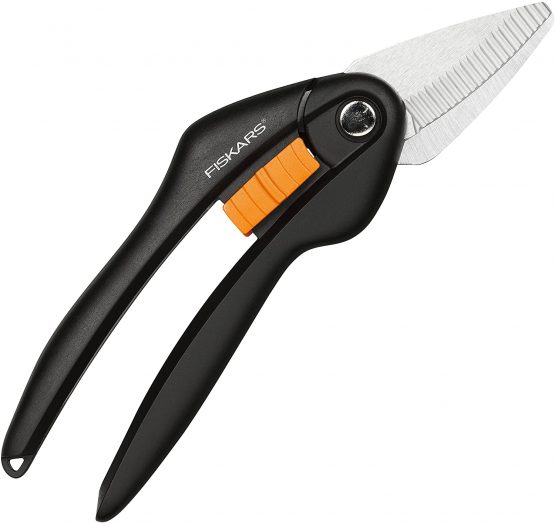 Fiskars SingleStep Universal Snip SP28, Length: 20.8 cm, Steel blades, Black/Orange, SingleStep, 1000571