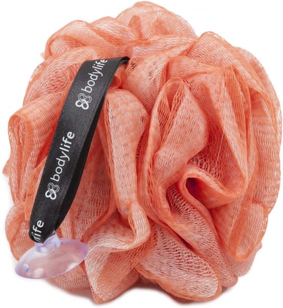 Bodylife Exfoliating Bath & Shower Body Puff/Scrunchie/Buffer Copper & White 55g