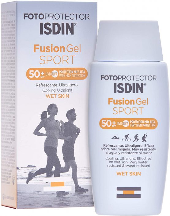 ISDIN Fusion Gel SPORT SPF 50+ 100ml | Body sun gel cream designed for sports use | Ultra-light and cooling 100 ml