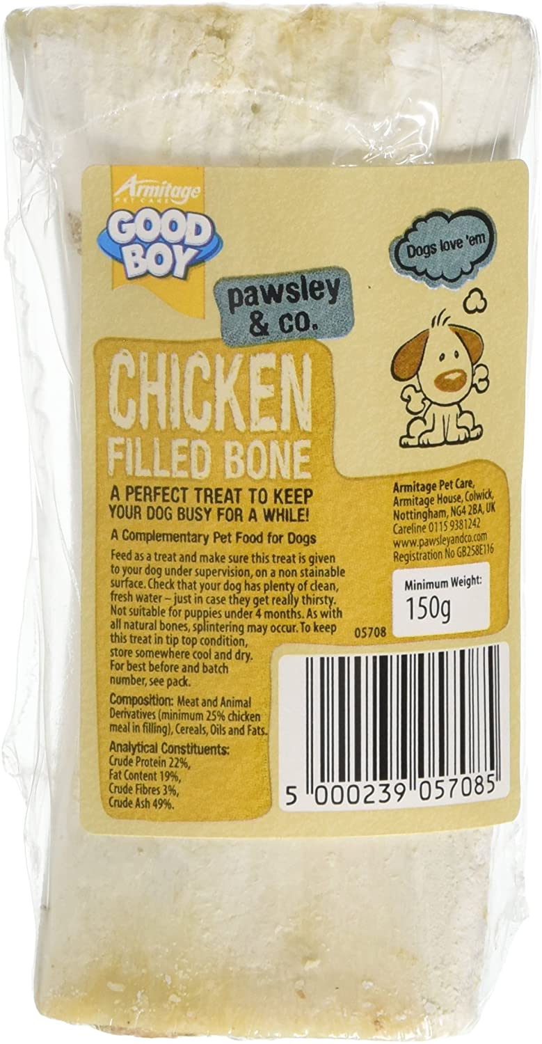 Good Boy Chicken Filled Bone Natural Dog Treats Filled Bones For
