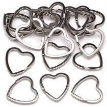 Baker Ross AW684 Heart Shaped Split Metal Rings (Pack of 20)