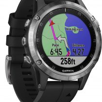Garmin Fenix 5 Plus Multisport Watch with Music/Maps and Pay Silver with Black Band (Renewed)