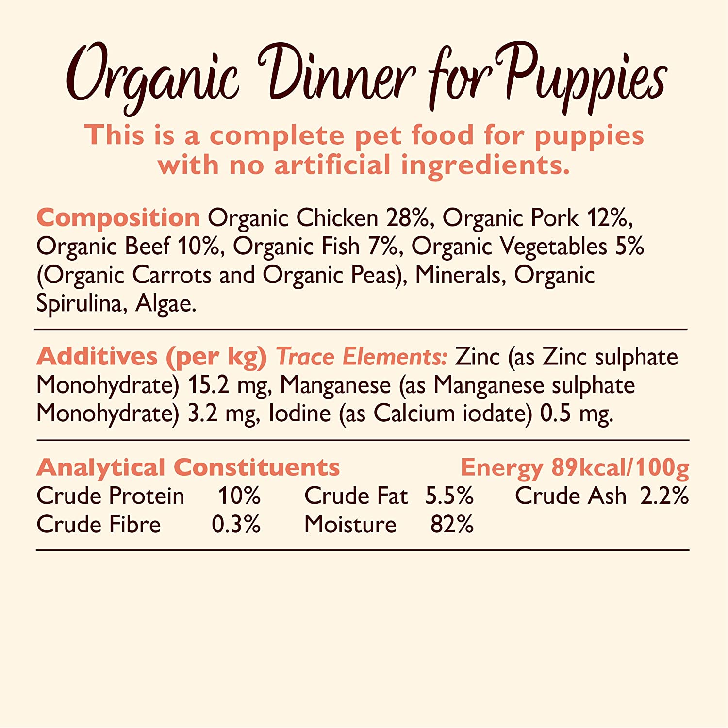 Lily’s Kitchen Made with Natural Ingredients Puppy Wet Dog Food Tray Organic Dinner with Chicken & Veg 11 x 150g - Image 2