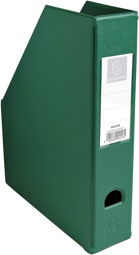 Exacompta PVC Magazine File, 70 mm spine, A4 - Dark Green