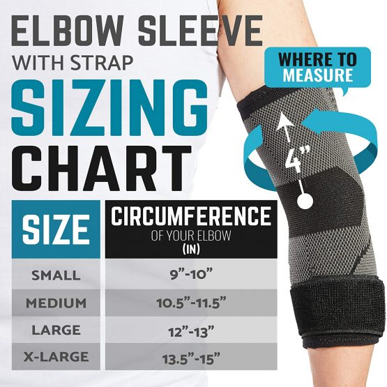 Elbow Brace with Strap for Tendonitis 2 Pack, Tennis Elbow Compression Sleeves, Golf Elbow Treatment (Extra Large) - Image 2