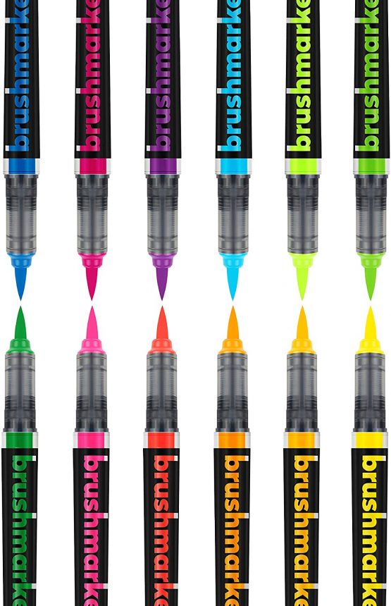 KARIN Brushmarker PRO 12"Neon Colours" Set, KAR27C12