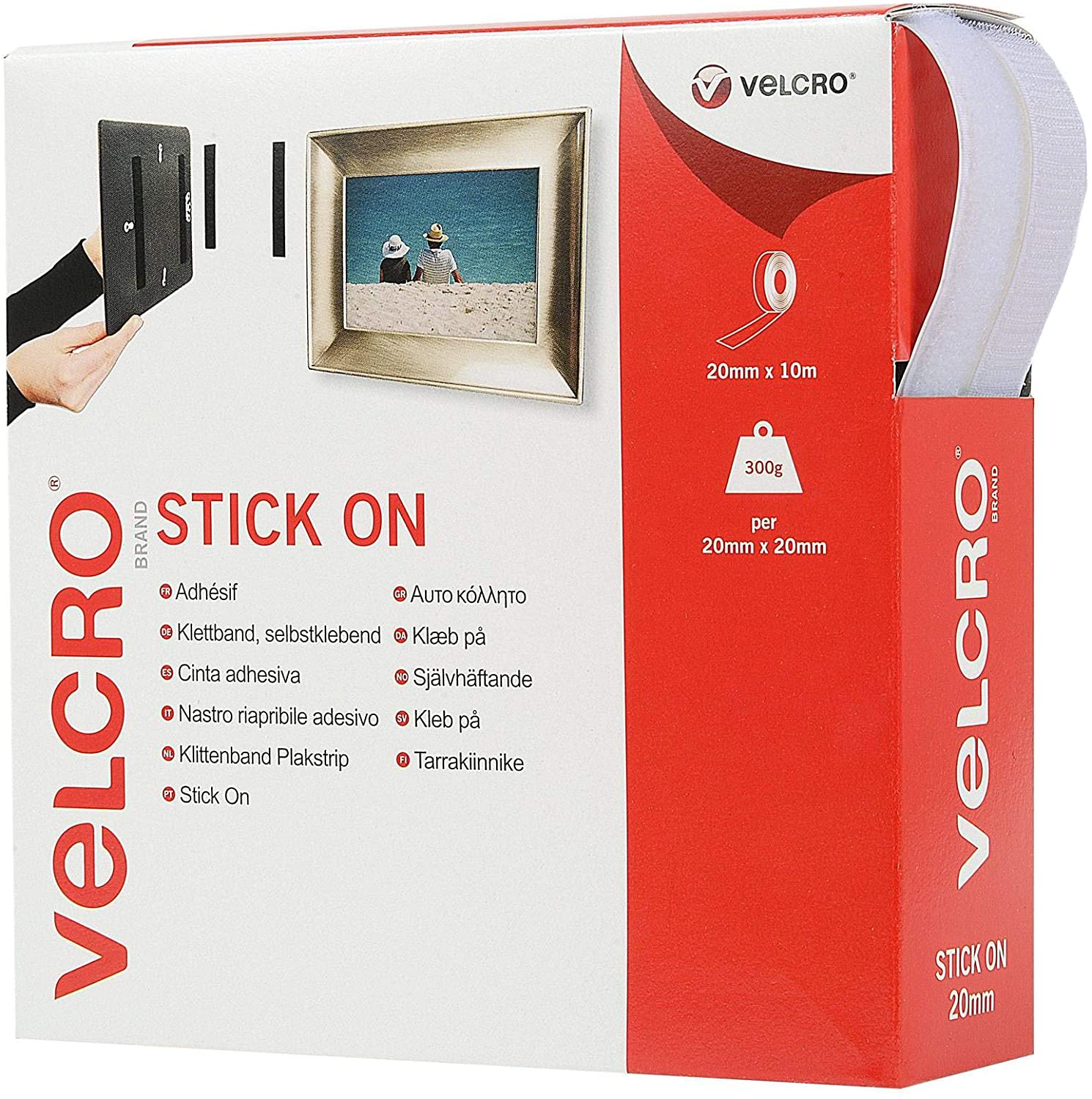 VELCRO® Brand, White, 20mm x 10m