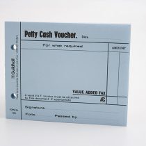 Exacompta 'Guildhall' Petty Cash Vouchers, 5x100 Sheet Pads - Blue