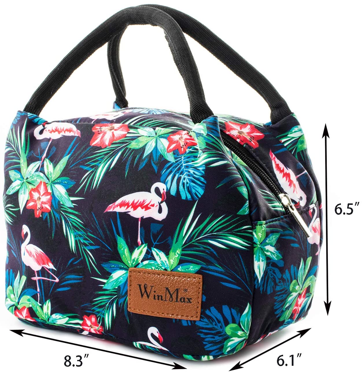 Winmax Lunch Cooler Bag, Small Insulated Lunch Box Bags, Portable and Reusable Lunch Bag for Women (Flamingo) - Image 3