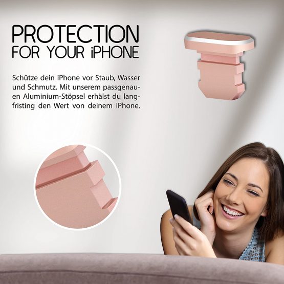 innoGadgets Anti-dust plug compatible with iPhone | Dust cap, dust protection - charging connector cover - Image 3