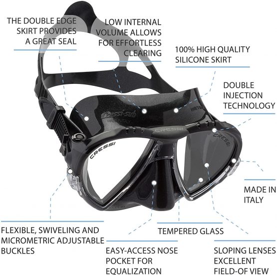 Cressi Men's Matrix Premium Diving Snorkeling Mask - Image 2
