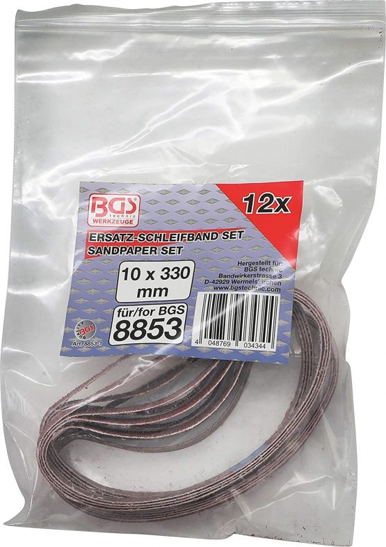 BGS 8853-1 | Grinding Belt | 10 mm x 330 mm | 12 pcs. for BGS 8853 - Image 3