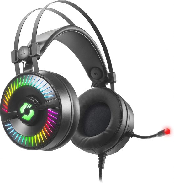 Speedlink Quyre RGB 7.1 Gaming Headset - Gaming Headset with 7.1 Surround Sound (Customizable Sound - RGB Lighting with 16.7 Million Colours - 20Hz - 100kHz for PC/Notebook/Laptop Black - Image 2