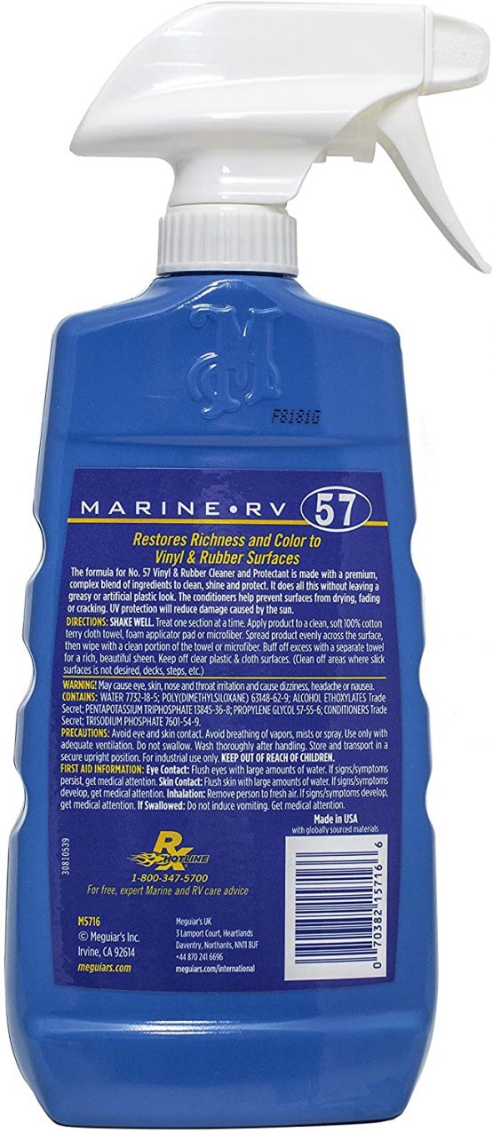 Meguiar's Marine RV 57 Boat Vinyl and Rubber Cleaner and Protectant M5716 473ml - Image 3