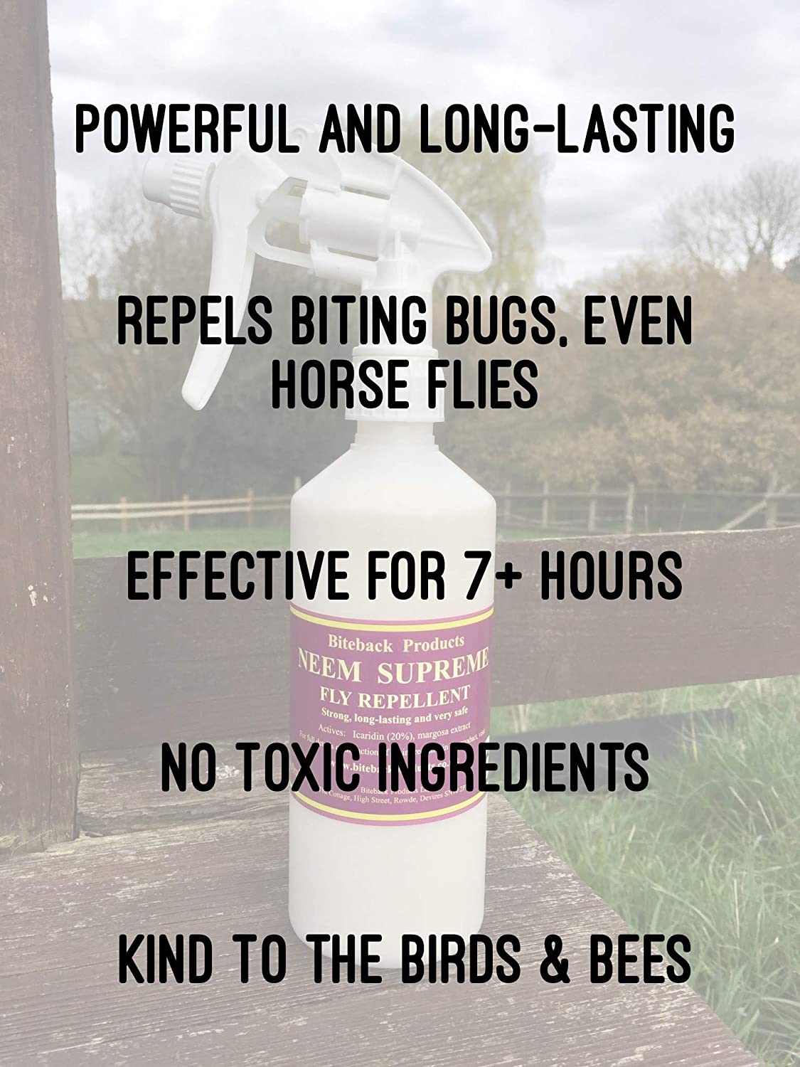 Biteback Products Neem Supreme™, Ultimate Insect Barrier Spray for Horse Fly Midge, Tick - Image 2