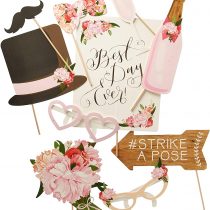 Ginger Ray Vintage Wedding Photo Booth Props Boho 10 in A Pack