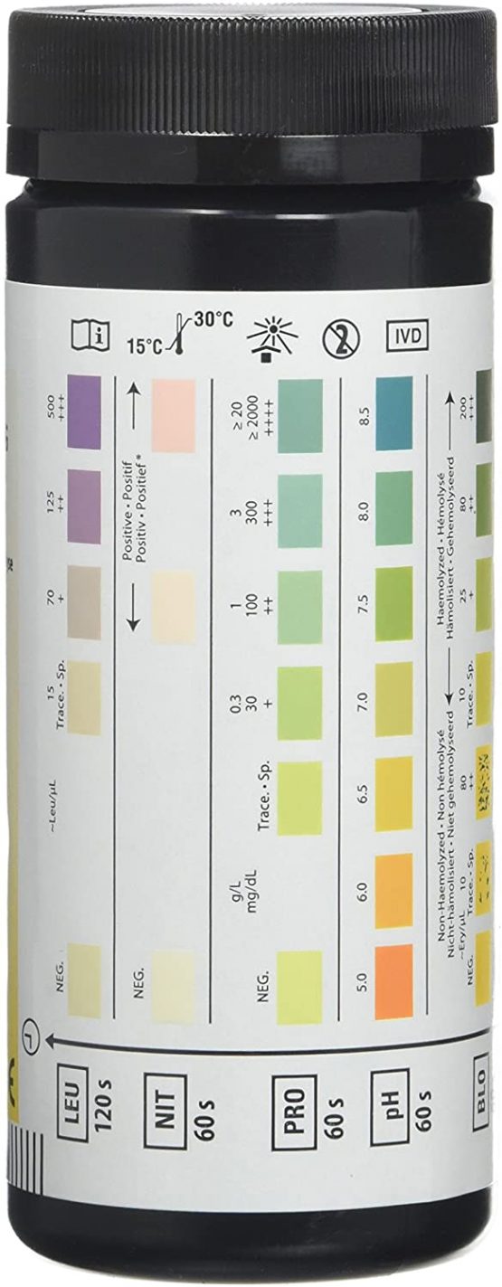 Siemens Multistix 8 SG Urine Reagent Test Strips - 100/BOX - Image 2