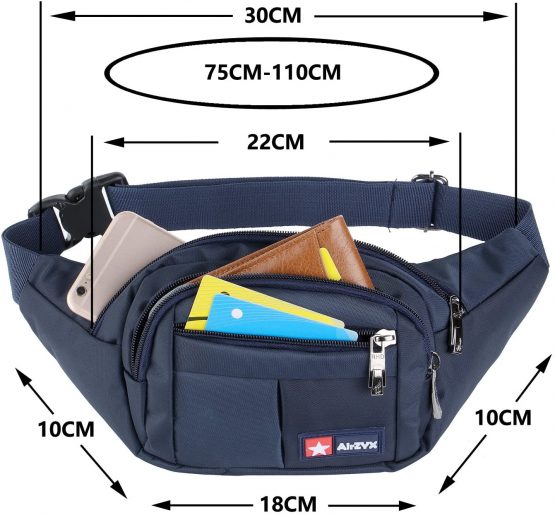AirZyx Bumbags and Fanny Packs for Running Hiking Waist Bag Outdoor Sport Hiking Waistpack for Men Women - Image 4