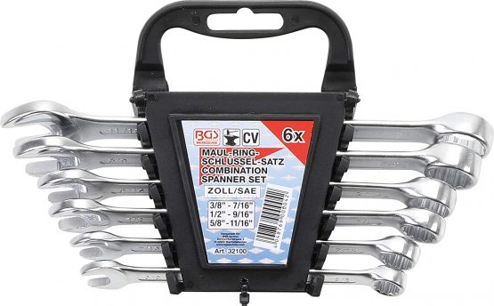 BGS 32100 | Combination Spanner Set | Inch Sizes | 3/8" - 11/16" | 6 pcs. - Image 2