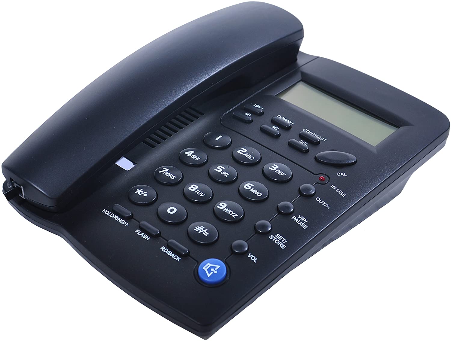 Ornin Y043 Corded Telephone with Speaker, Display, Basic Calculater and Caller ID(Black) - Image 2