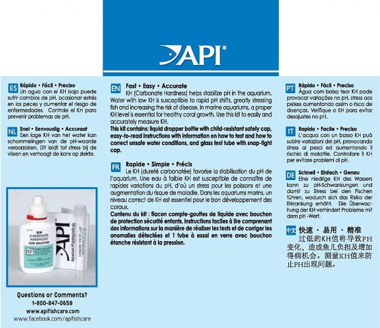 API CARBONATE HARDNESS TEST KIT Aquarium Water Test Kit 1-Count - Image 2