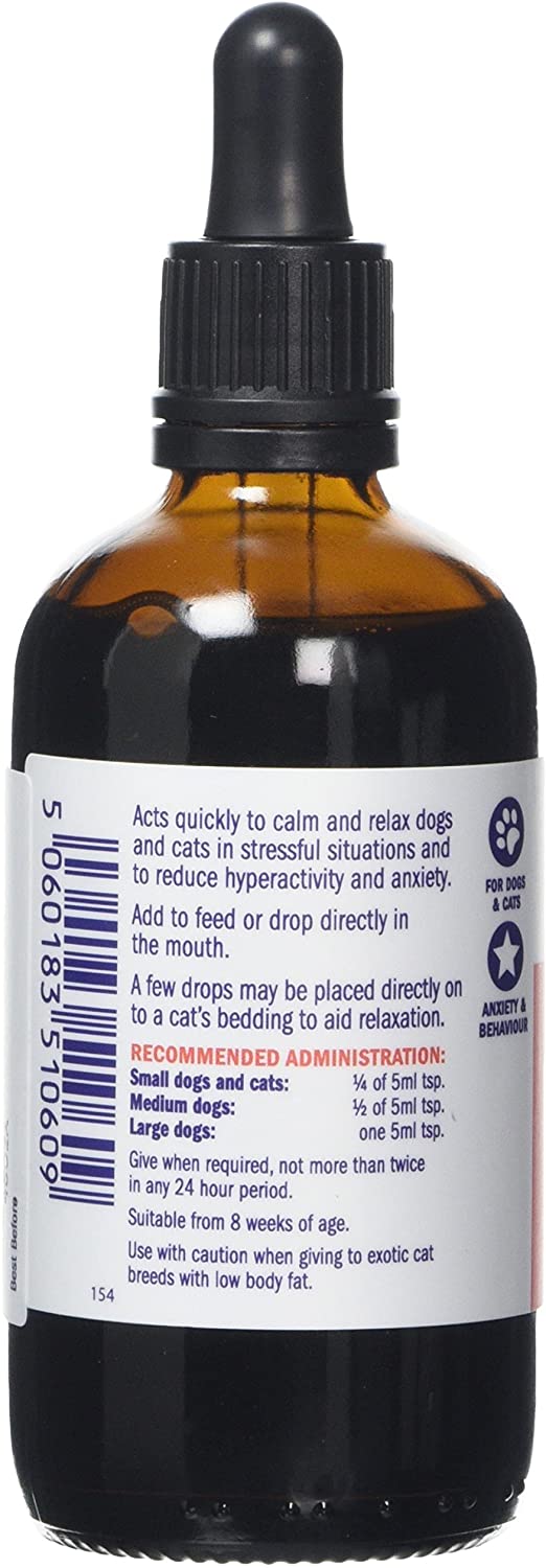 Dorwest Valerian Compound for Dogs and Cats, 100ml, Fast Dog Calming