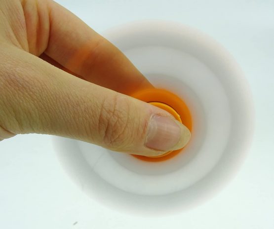 Christmas Concepts® - Exclusive Fidget Hand Spinner - Stress Reducer, Stress Relief, Autism - ORANGE WITH BLACK RINGS - Image 4