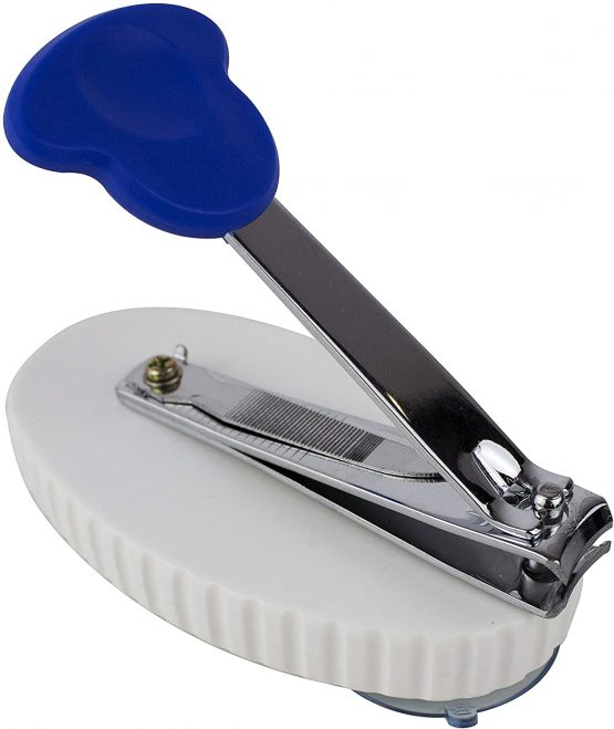 Nail Clipper with Suction Cups, Stainless Steel, Mobiclinic